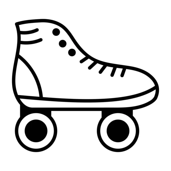 Skate Sport Ikone Outline Stil — Stockvektor