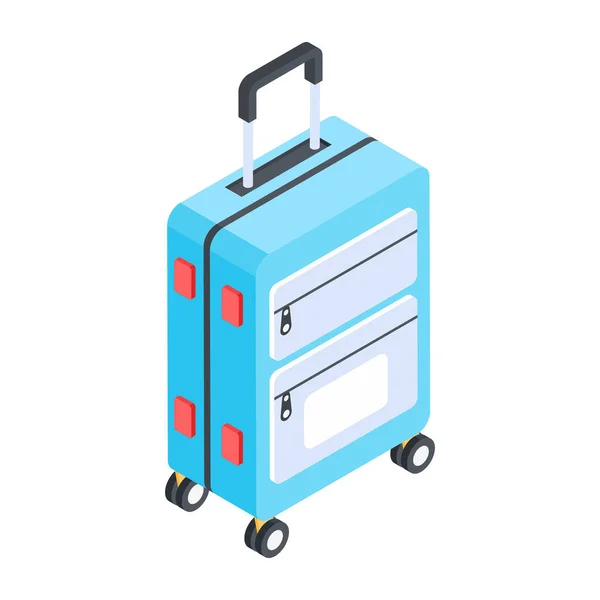 Βαλίτσα Εικονίδιο Αποσκευών Διακοπές Ταξιδιού Διανυσματικό Γραφικό — Διανυσματικό Αρχείο