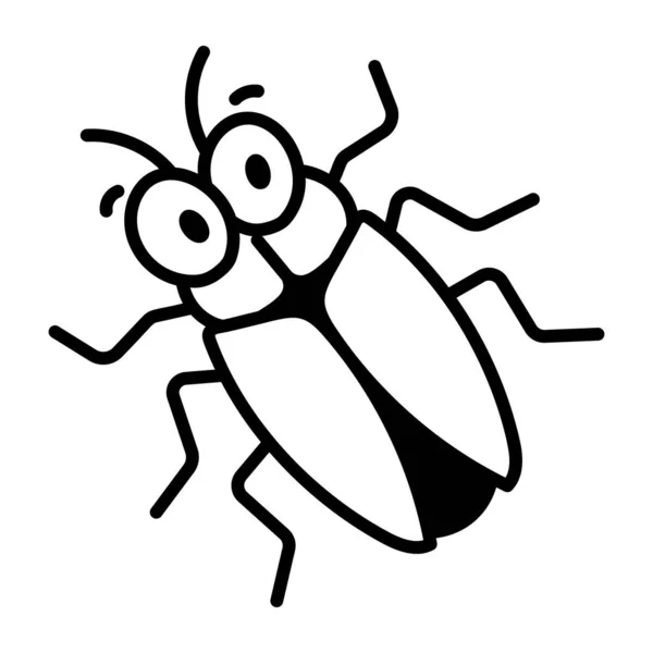 Böcek Böceği Simgesi Vektör Illüstrasyonu — Stok Vektör