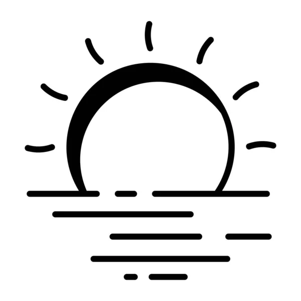 Energía Solar Línea Estilo Icono Vector Ilustración Diseño — Vector de stock