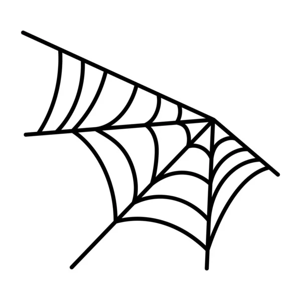 Хеллоуїн Значок Павука Стиль Контуру — стоковий вектор