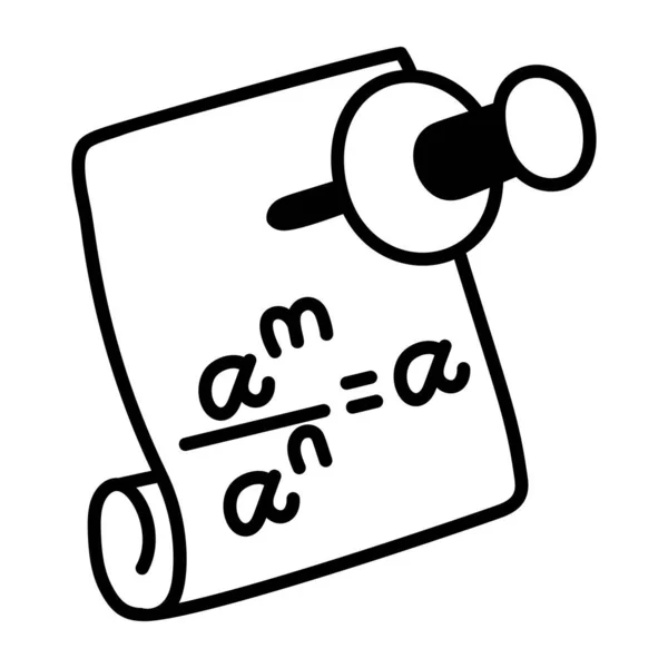 Eine Zeichentrickillustration Einer Mathematischen Formel — Stockvektor