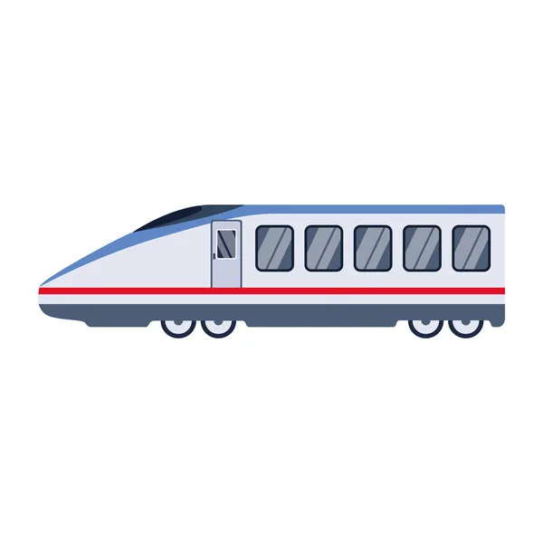 Tåg Ikon Tecknad Stil Isolerad Vit Bakgrund — Stock vektor