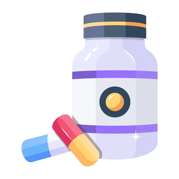 Üveg Gyógyszert Tabletta — Stock Vector