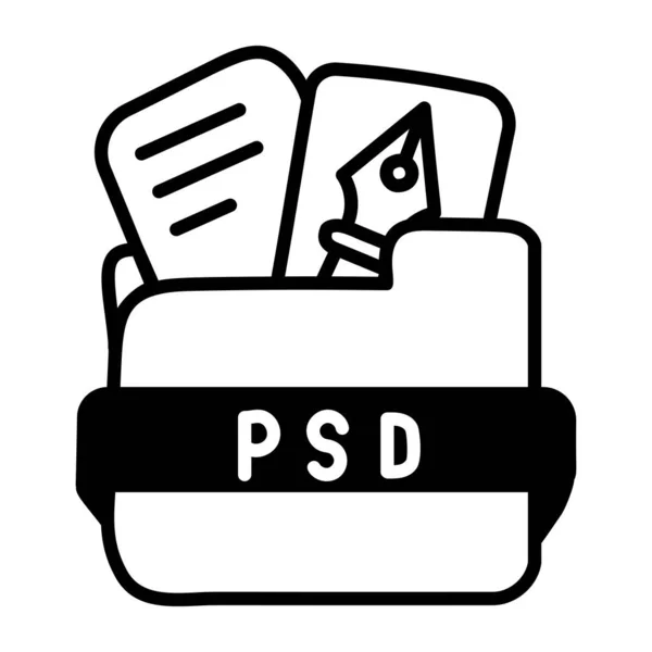 Psd File Format Icon Vector Illustration — Vetor de Stock