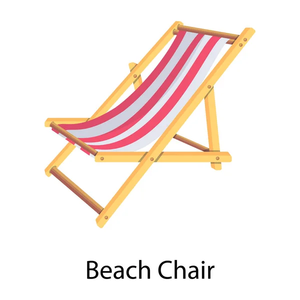 海滩椅子图标 矢量插图 — 图库矢量图片