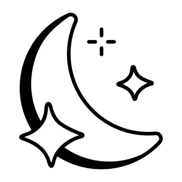 Icono Luna Ilustración Vectorial — Vector de stock
