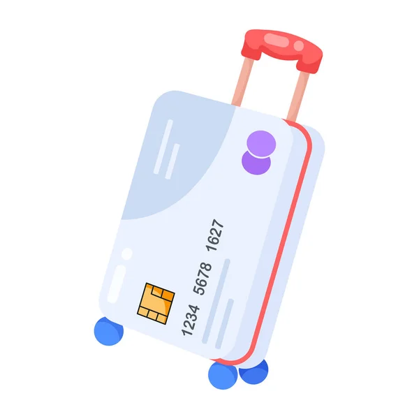 Viagem Cartão Crédito Ilustração Vetor Sobre Fundo Branco — Vetor de Stock