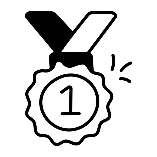 Medal First Place Line Style Icon — Stock Vector