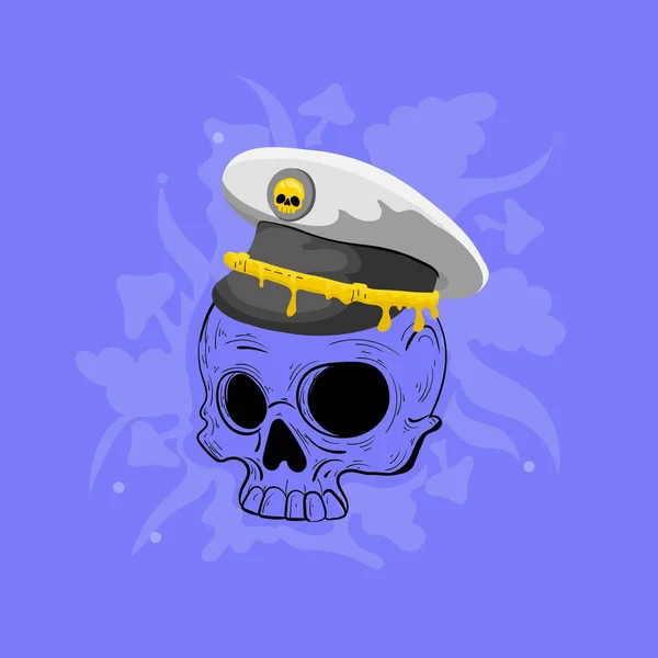 Crânio Pirata Com Chapéu Ilustração Vetorial — Vetor de Stock