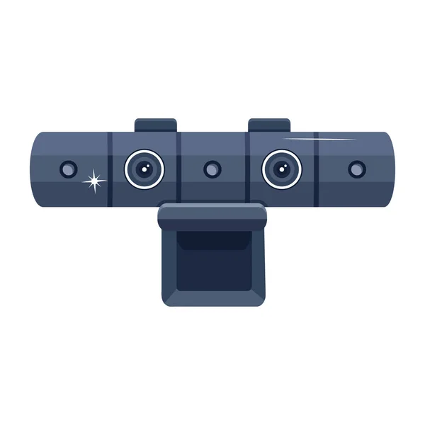 Objectif Caméra Icône Isolée Vecteur Illustration Design — Image vectorielle