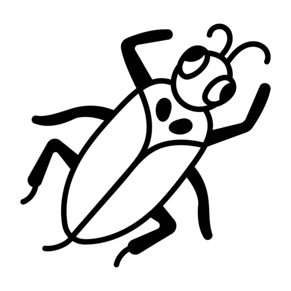 Ikona Vektorového Hmyzu Stylu Osnovy — Stockový vektor