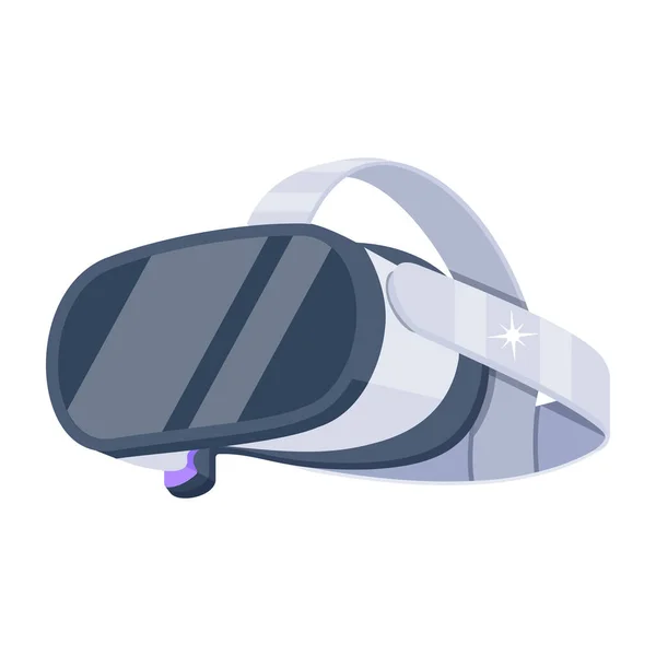 Virtuella Verklighet Glasögon Isolerade Vit Bakgrund — Stock vektor