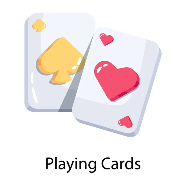 Spielkarten Isoliert Auf Weißem Hintergrund — Stockvektor