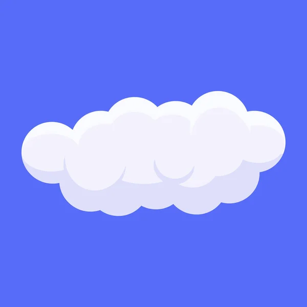 Ikona Cloudu Modrá Obloha Bílým Mrakem — Stockový vektor