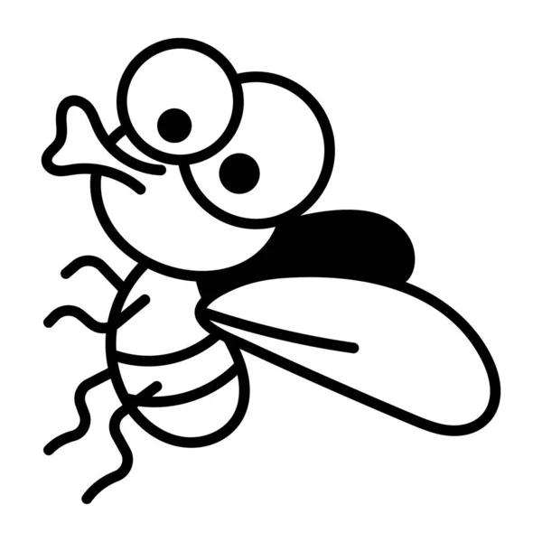 Vektorová Ilustrace Kresleného Včelího Hmyzu — Stockový vektor