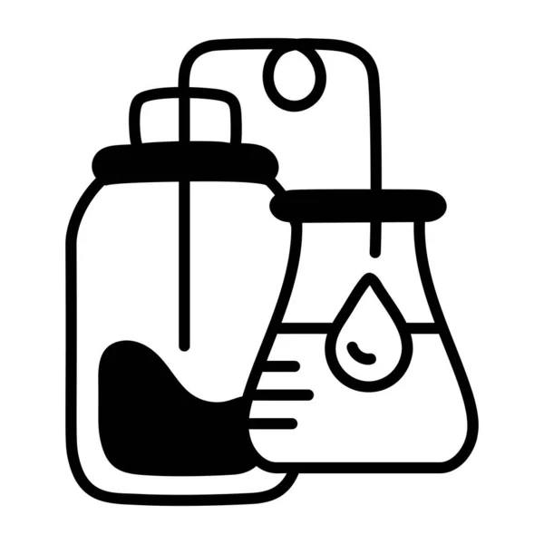 Heres Chemical Experiment Icon Doodle Style — Stock Vector