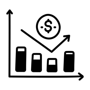 para büyümesi ve iş simgesi vektör tasarımı 