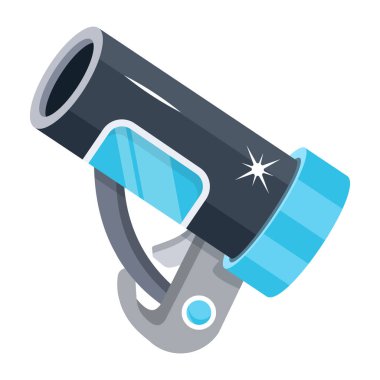 Fütüristik silah, VR oyun silahı ikonu, vektör illüstrasyonu      