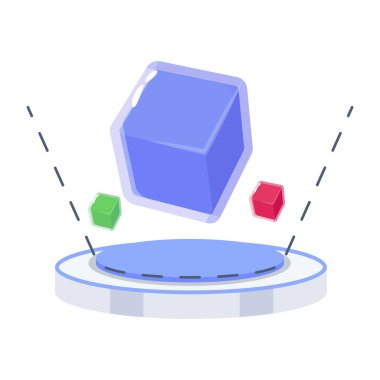 Hologram projeksiyonunun düz dizaynını indir