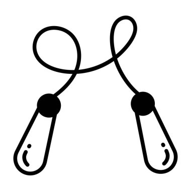 Bakın el çizimi ip atlama ikonu