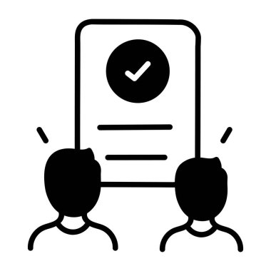 CV seçiminin şık bir karalama simgesi