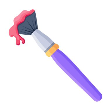 Mor boya ikonlu boya fırçası 