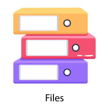 Dosyaların premium düz simge vektörü