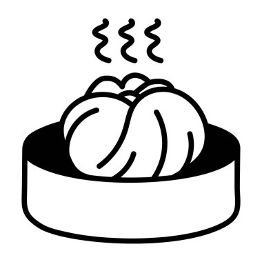 Taze yiyecek ağı simgesi, vektör illüstrasyonu 