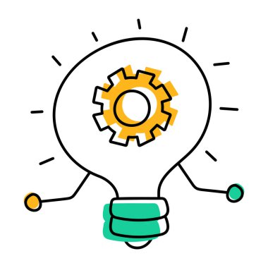 Fikir kavramı vektör çizim 