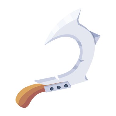 scythe simgesi, vektör illüstrasyonu basit tasarım