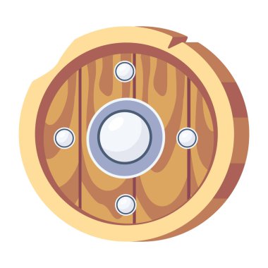 Ahşap bir fıçının çizgi film görüntüsü 