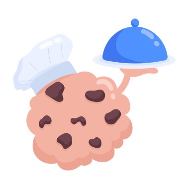 Şef kurabiye vektör illüstrasyonu 