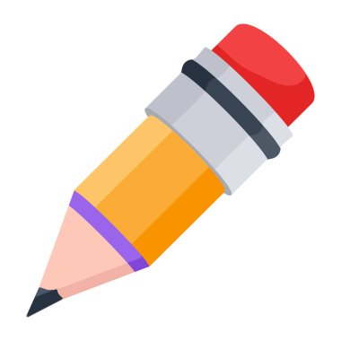 Kalem simgesi. Düz renk tasarımı. vektör illüstrasyonu. 