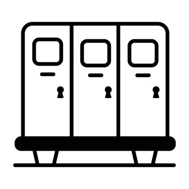 Dolap simgesi, vektör illüstrasyonu basit tasarım