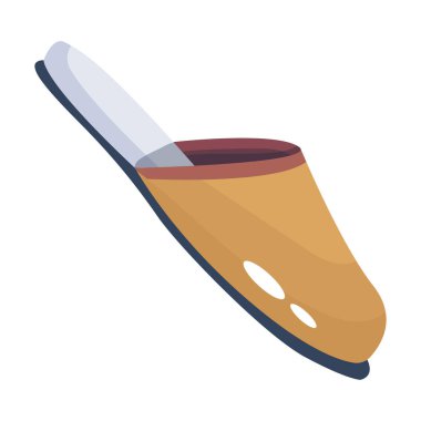 beyaz arkaplanda izole edilmiş terlik simgesi    