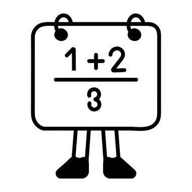 Matematik Kurulu simgesi, vektör illüstrasyonu