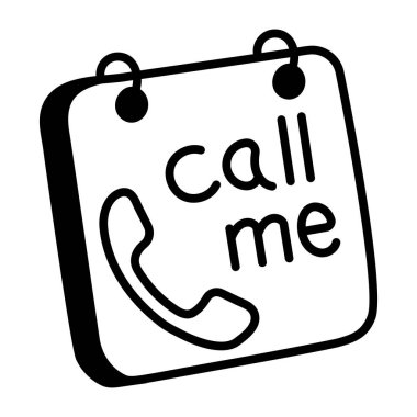 Çağrı çizelgesinin şık karalama simgesi