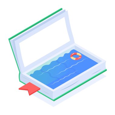 Kitap içinde eşsiz bir izometrik bilardo ikonu