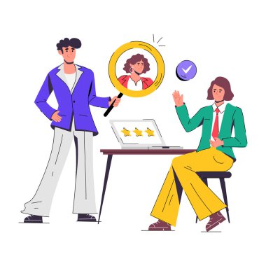 Aday bulmak için düz bir illüstrasyon al