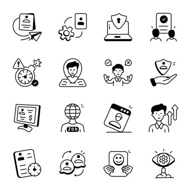 satır simgeleri, iş adamları, takım çalışması 