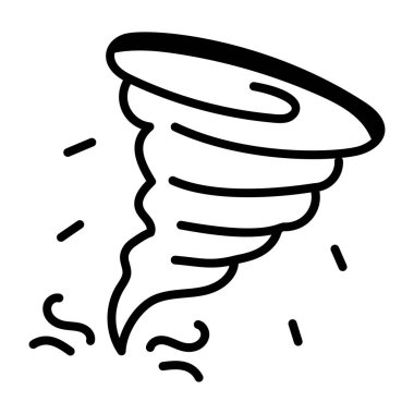 Bir tornado simgesinin vektör illüstrasyonu 