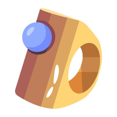 Bir adamın eski yüzüğünün düz simgesi.