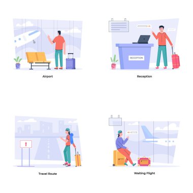 Seyahat Macerası Düz Çizimler