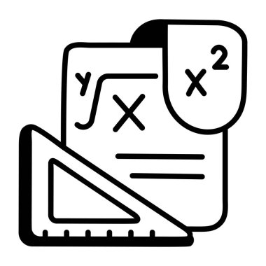 Notlar simgesi, vektör illüstrasyonunu çalış