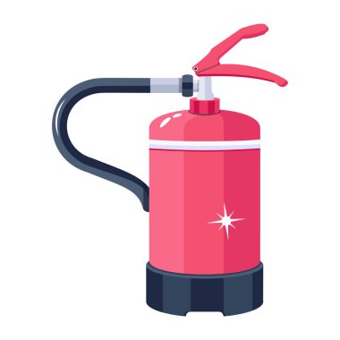 Beyaz arkaplanda yangın söndürme simgesi