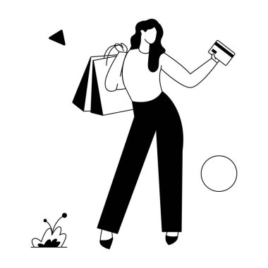 Kadın alışveriş online tasarım 