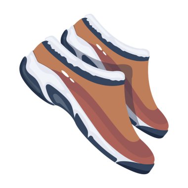 Beyaz arka planda bir çift spor ayakkabı 