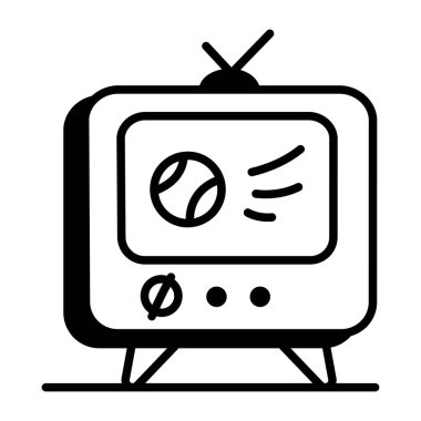 Televizyon. Web simgesi basit tasarım 