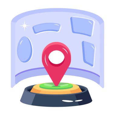 navigasyon konumu vektör simgesi modern illüstrasyon